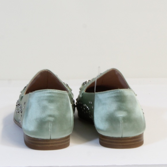 Nine West Westoy Green Satin Loafers Flats Size 8 - Picture 5 of 13